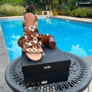 Coach Leather Three-Toned Heels